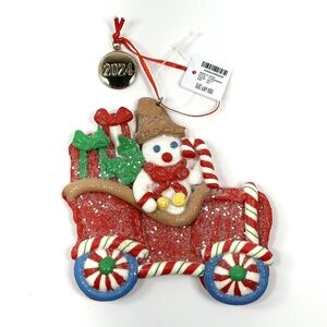 2024 Mr Bingle New Orleans Icon Snowman Driving Car Filled with Presents Clay Ch